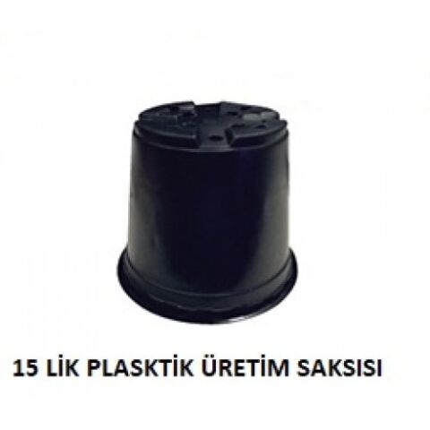 Saksı 15 lik Plastik Siyah Saksı x 5 Adet