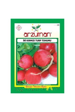 Iri Kırmızı Antep Turp Tohumu-25 Gram