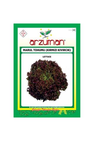 Dikkat Çekici Kımızı Kıvırcık Marul Tohumu-5 Gram
