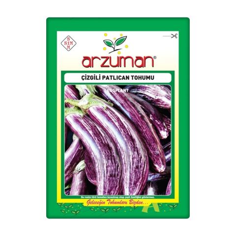 Çizgili Patlıcan Tohumu (10 Gr) Alaca Patlıcan
