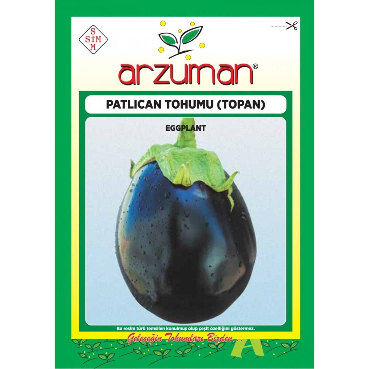 Küçük Çiftlik Top Patlıcan Tohumu 10 gr Topan Çeşidi