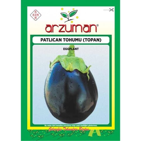 Küçük Çiftlik Top Patlıcan Tohumu 10 gr Topan Çeşidi