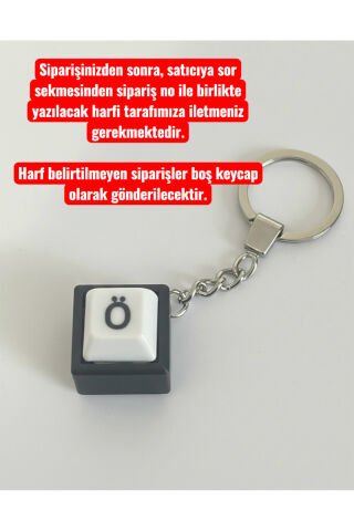 Kişiye Özel Blue Switch Keycap Premium Ezme Model Anahtarlık