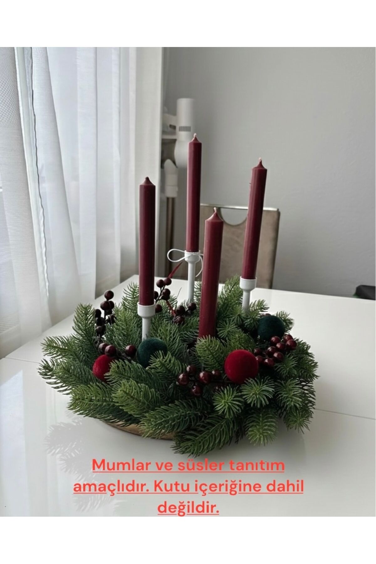 Yılbaşı Konsept Şamdan 4’lü Set