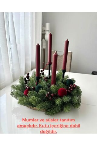 Yılbaşı Konsept Şamdan 4’lü Set