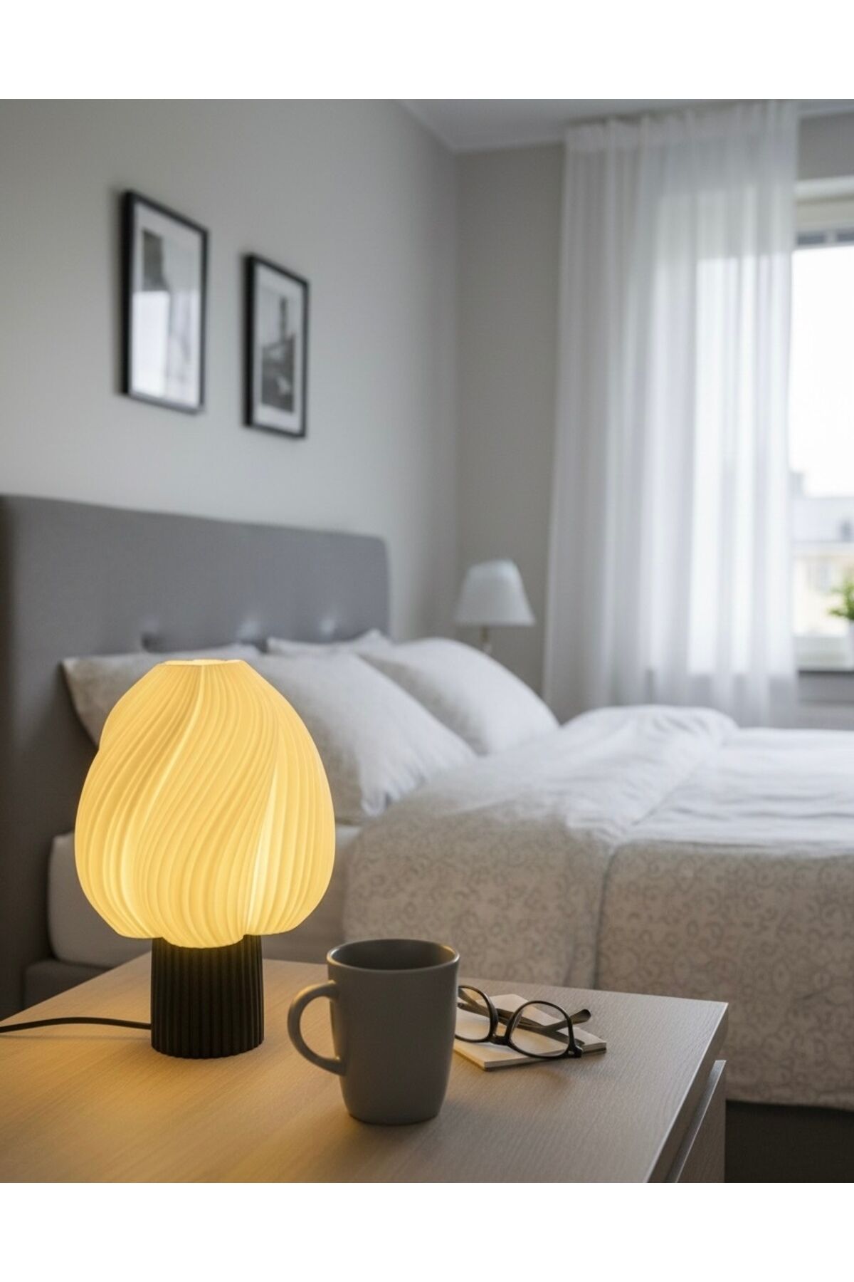 İskandinav Tarzı Abajur E27 Duylu Aç Kapa Anahtarlı