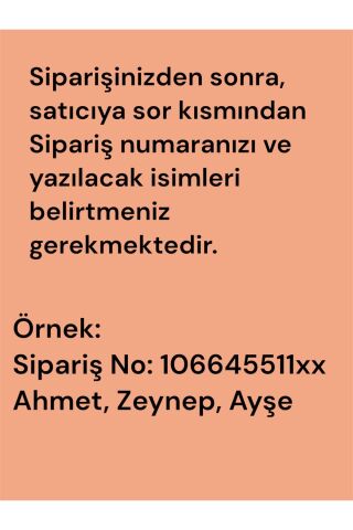 Kişiye Özel (2 Adet) Yılbaşı Süsü İsimlik