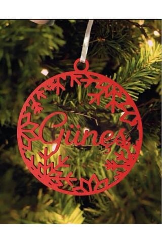 Kişiye Özel (2 Adet) Yılbaşı Süsü İsimlik