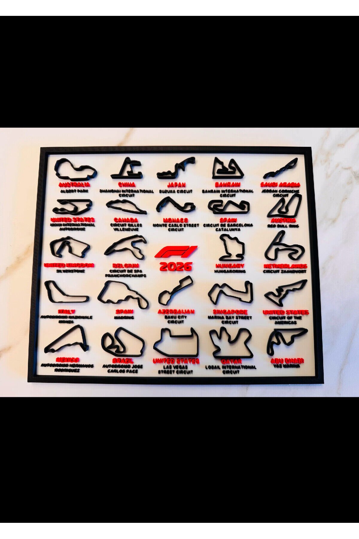 F1 2026 Takvimi Tablo