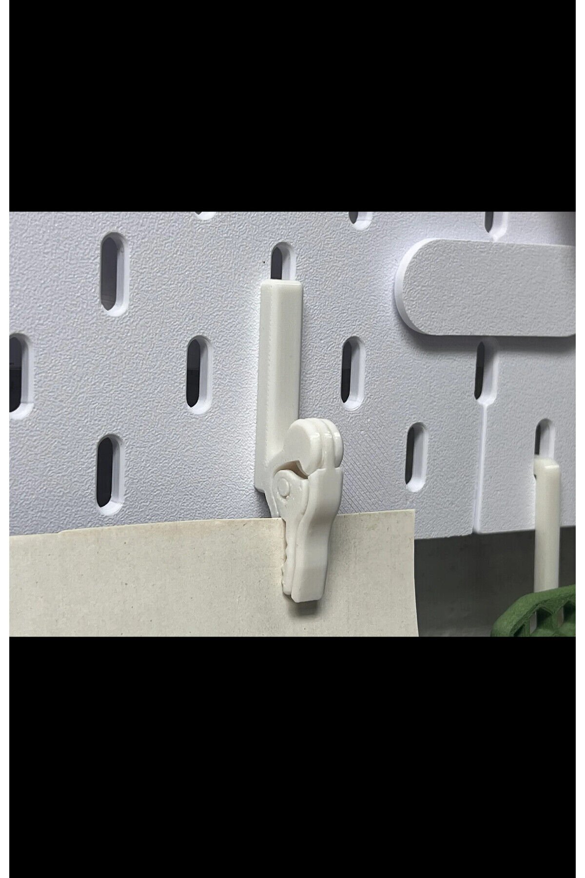 Skadis Kilitli Not / Fotoğraf Askısı Beyaz