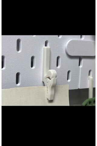 Skadis Kilitli Not / Fotoğraf Askısı Beyaz