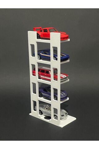 5 Katlı 1:64 Ölçek Araçlarla Uyumlu Masaüstü Stand