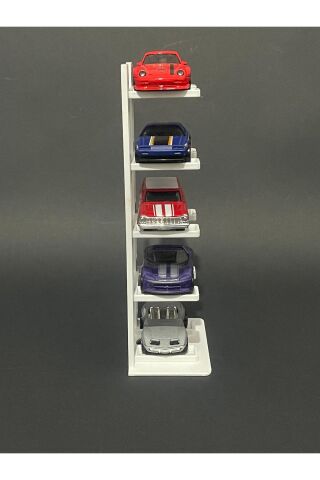 5 Katlı 1:64 Ölçek Araçlarla Uyumlu Masaüstü Stand