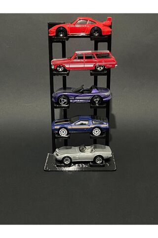 5 Katlı 1:64 Ölçek Araçlarla Uyumlu Masaüstü Stand