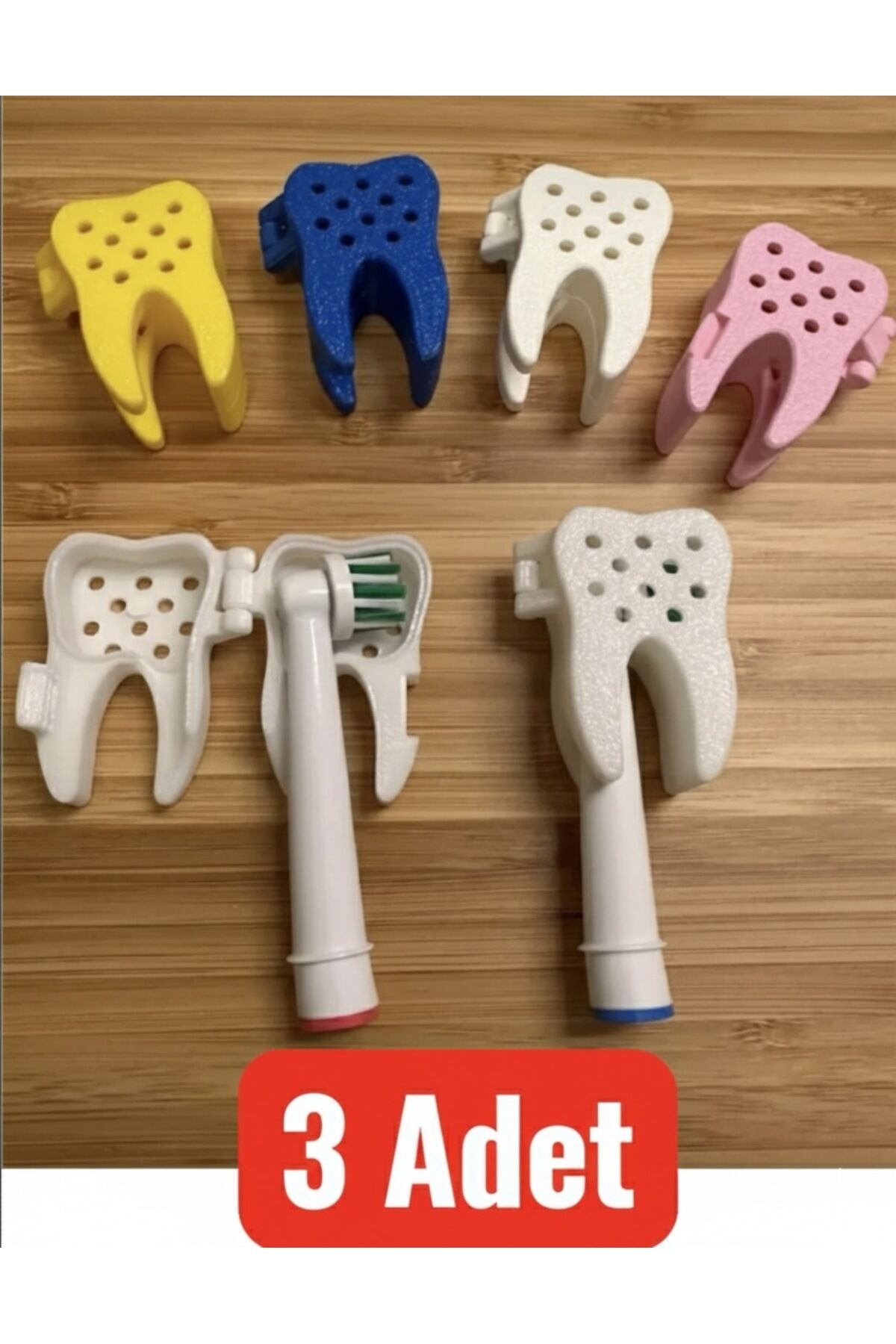 Diş Fırça Başlığı 3 Adet Koruma Kapağı