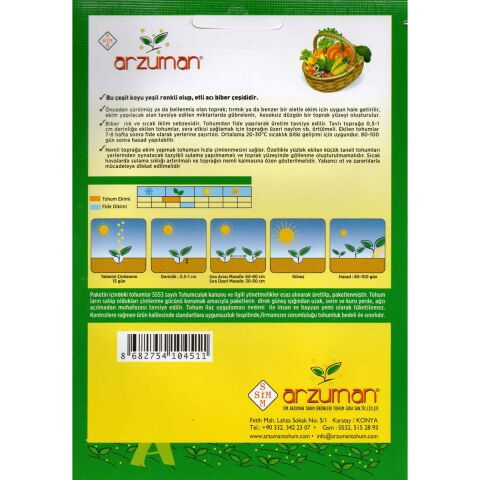Jalepone Biber Tohumu 5 Gram