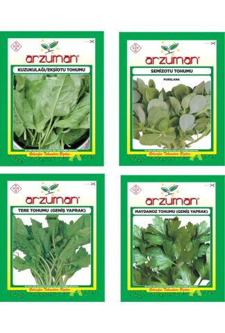 KUZUKULAĞI - SEMİZOTU - TERE - MAYDANOZ 4'LÜ TOHUM SETİ