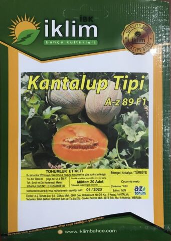 A-Z TOHUM KAVUN TOHUMU A-Z 89 F1 KANTALUP KAVUN - 20 ADET TOHUMLUK