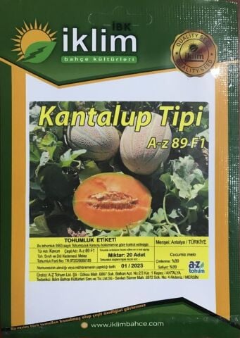 A-Z TOHUM KAVUN TOHUMU A-Z 89 F1 KANTALUP KAVUN - 20 ADET TOHUMLUK