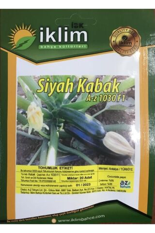 Karahasanoğlu Tarım A-z Tohum Kabak Tohumu A-z 1030 F1 Siyah Kabak - 20 Adet Tohumluk