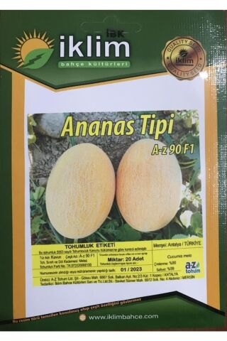 Karahasanoğlu Tarım A-z Tohum Kavun Tohumu A-z 90 F1 Ananas Tipi Kavun - 20 Adet Tohumluk