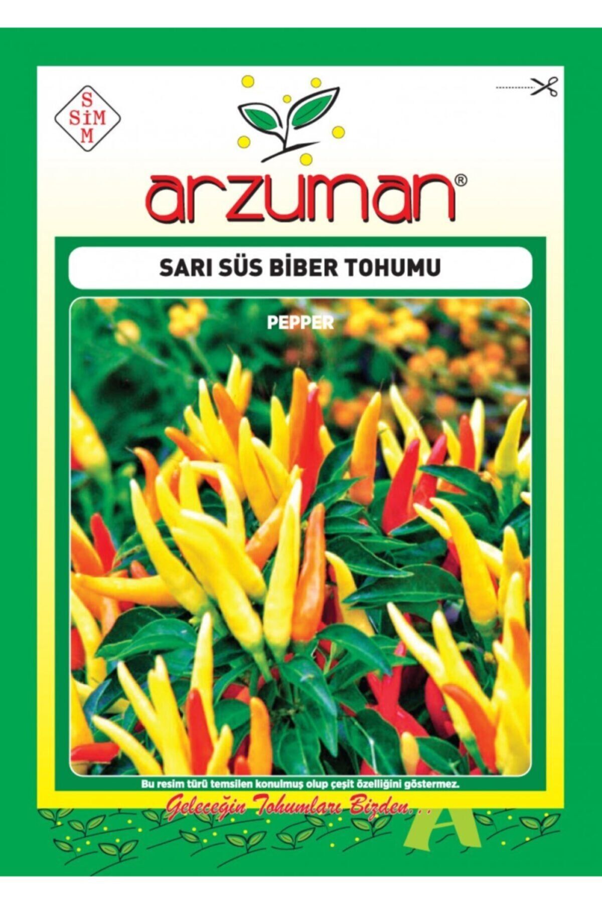 SARI SÜS YUKARIBAKAN BİBER TOHUMU 5 GR TAKRİBİ 600 ADET TOHUM
