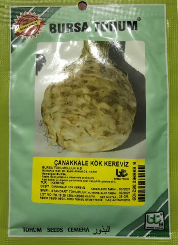 ÇANAKKALE KÖK KEREVİZ TOHUMU 25 GR TAKRİBİ 5000 ADET TOHUM