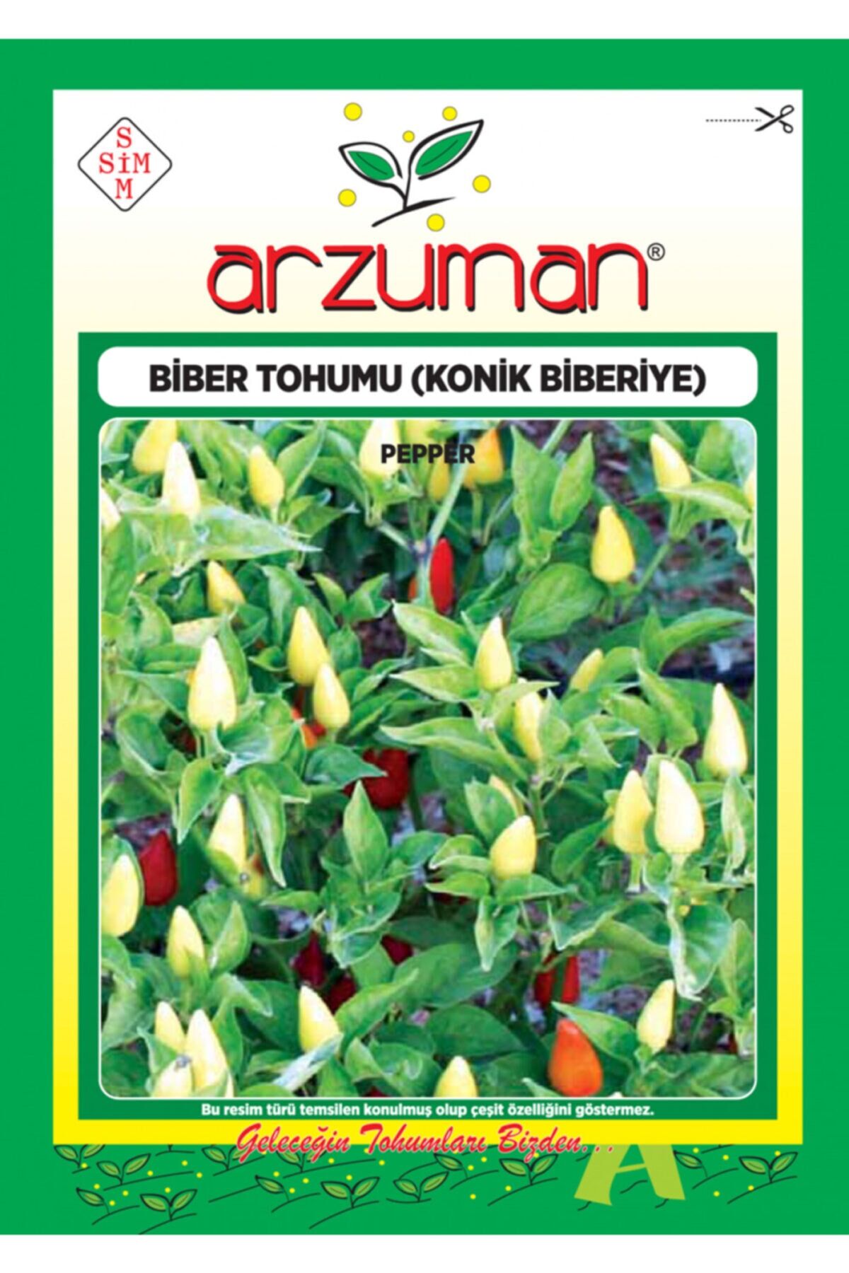 BİBERİYE-KONİK BİBER TOHUM 5 GR ORT 600 AD TOHUM