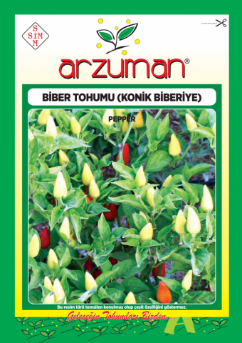 BİBERİYE-KONİK BİBER TOHUM 5 GR ORT 600 AD TOHUM